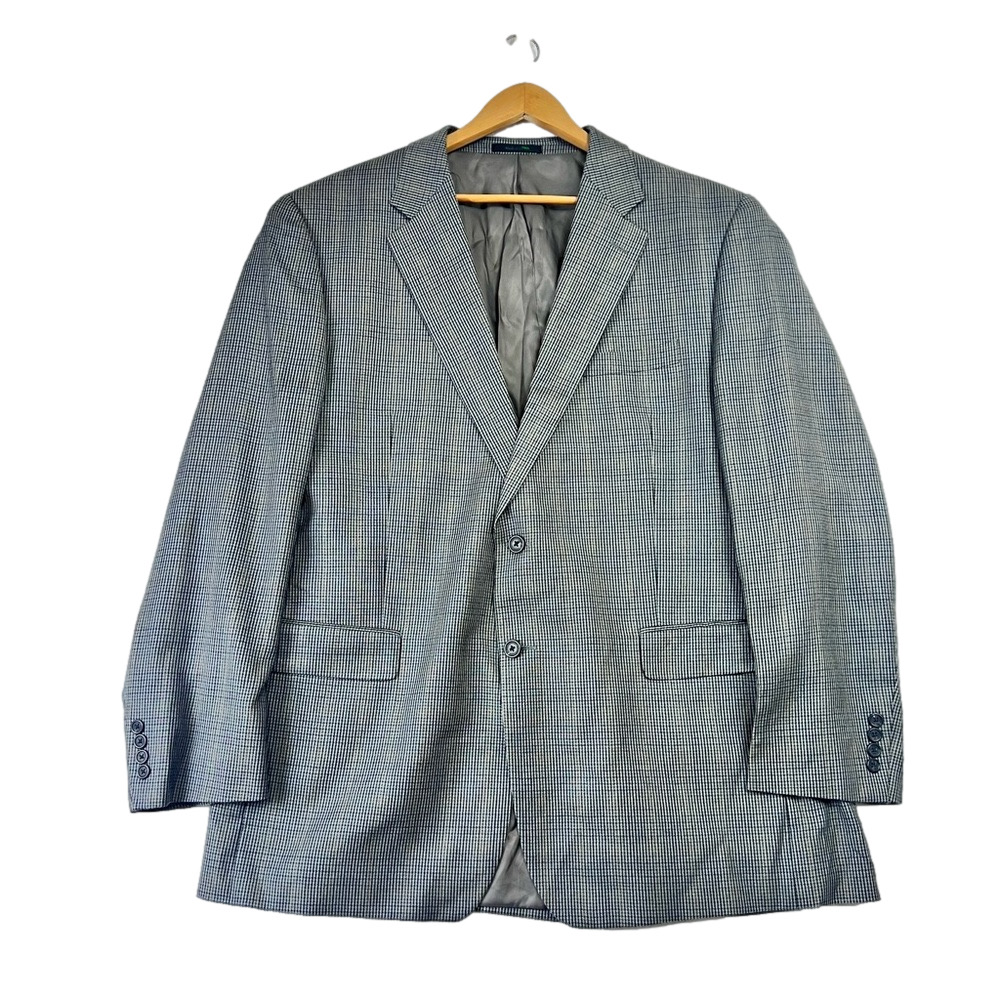 CHAPS RALPH LAUREN Mens 48L Gray Silk Wool Blazer Sport Coat Suit Jacket Golf